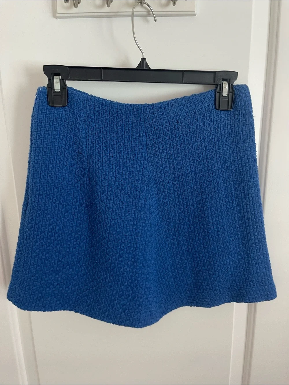 Blue Textured Button-Front Mini Skirt - Picture 2 of 2